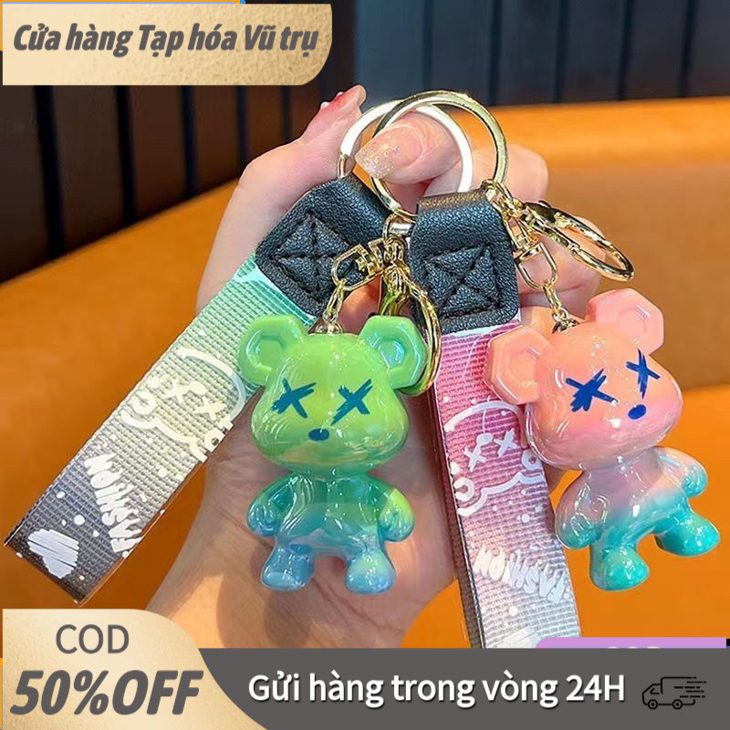 【48h】Gấu Bearbrick Móc Khóa – Phụ Kiện Treo Balo, Trang Trí Túi, Chìa Khóa Độc Đáo