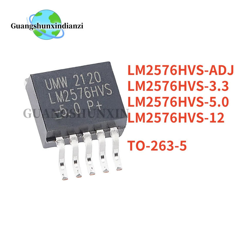5 Chiếc LM2576HVS-ADJ LM2576HVS LM2576HVS-5.0 5V LM2576HVS-3.3V LM2576HVS-12 12V 3A LM2576 LM2576HVS