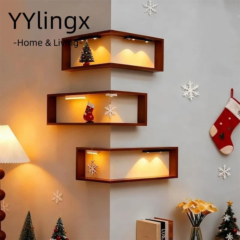 Kệ treo tường góc YYLINGX, Kệ sách góc treo tường, Tiết kiệm không gian Kệ nổi 90 độ Kệ trưng bày bằ