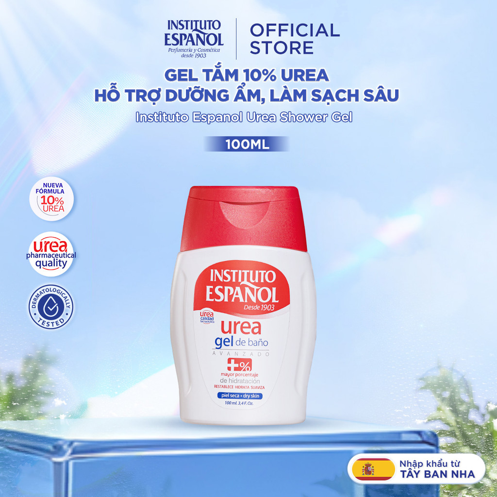 Gel Tắm 10% Urea Hỗ Trợ Dưỡng Ẩm, Làm Sạch Sâu Instituto Espanol Urea Shower Gel 100ml