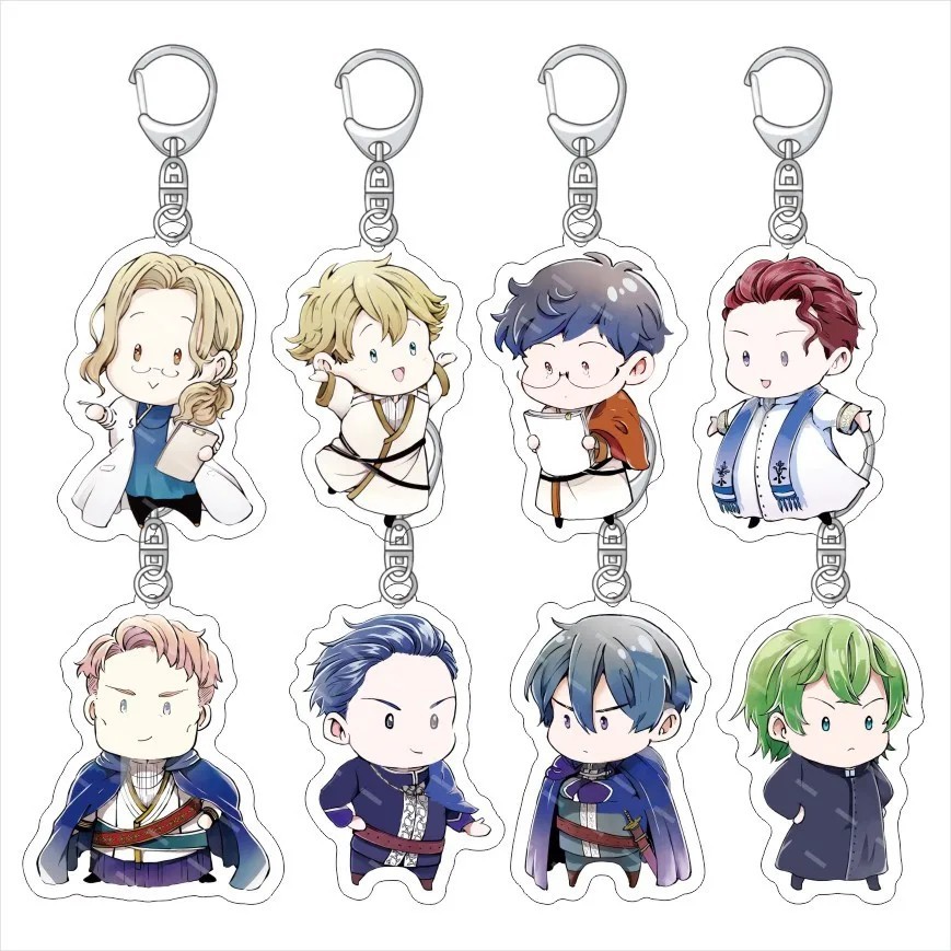Móc khóa anime Isekai no Sata wa Shachiku Shidai mica trong suốt chibi The Fate of Another World Dep