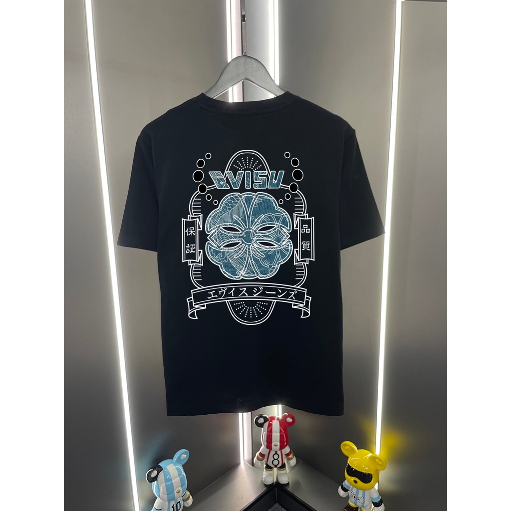 Evisu Evisu 2026 Phong Cách Mới Ngực Seagull Thư Nhà In Hoa Áo Thun Tay Ngắn Cổ Tròn Rời UURB