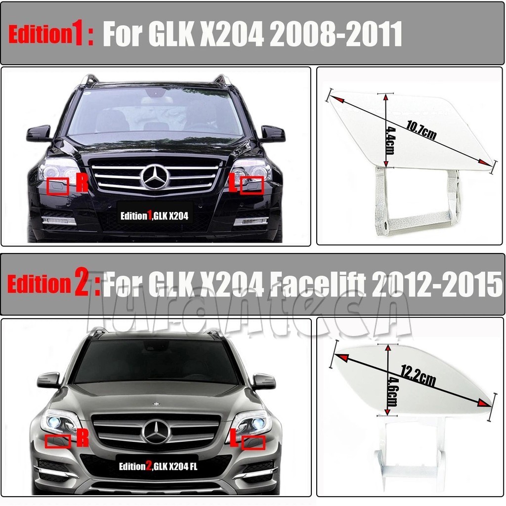 Vỏ máy giặt đèn pha cho Mercedes-Benz GLK X204 W204 Fit GLK200 GLK220 GLK280 GLK250 GLK320 GLK350 Vò