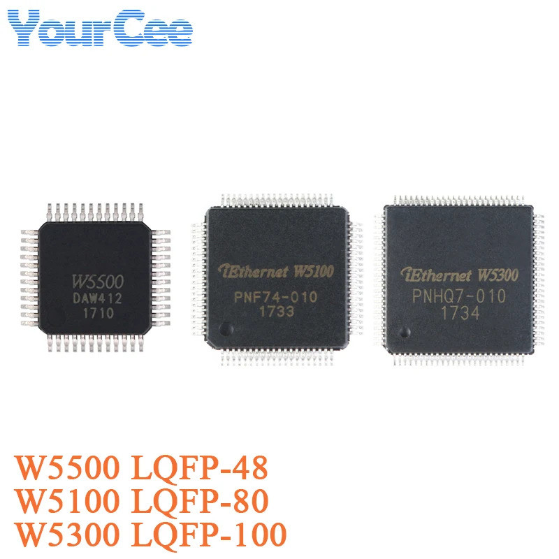 W5500 LQFP-48 W5100 LQFP-80 W5300 LQFP-100 Chip điều khiển Ethernet