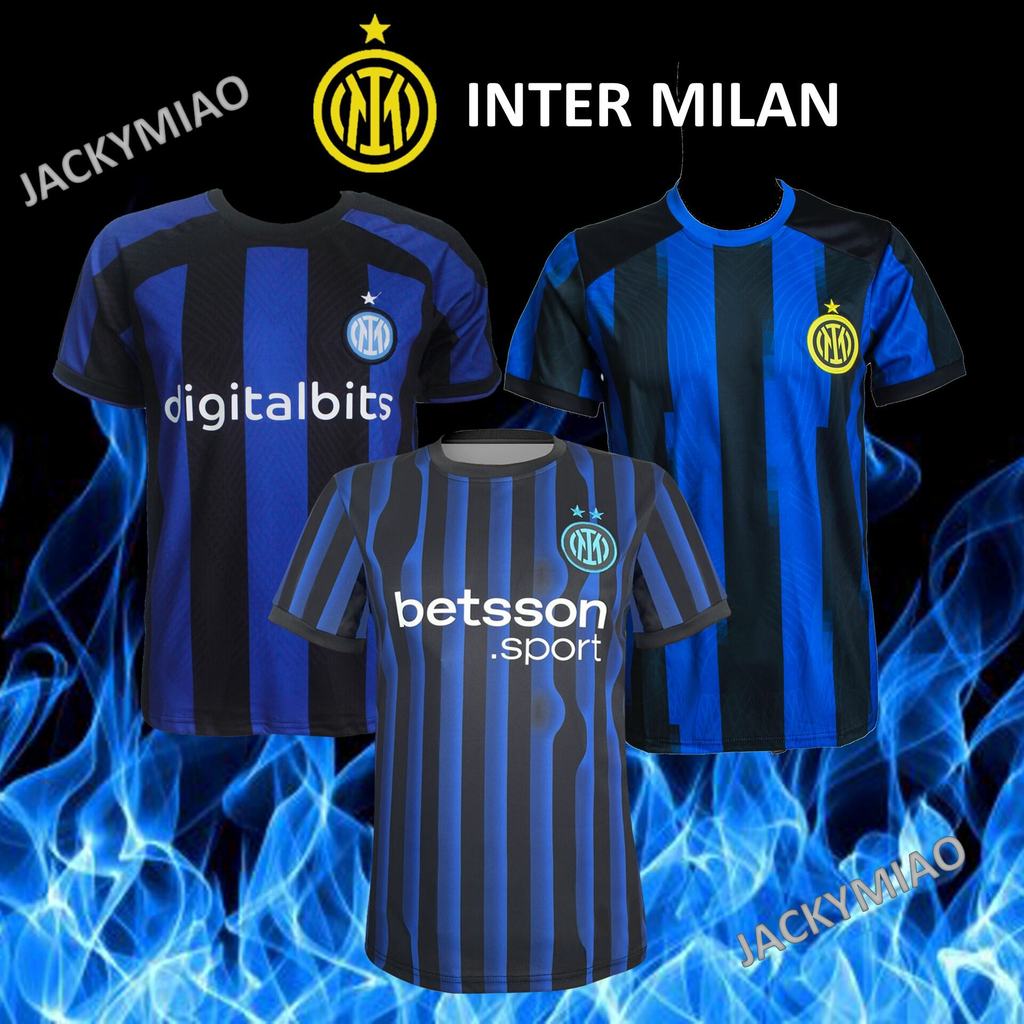 INTER MILAN - NAM NỮ FOOTBALL CLUB JERSEY LOGO SULAM (BAJU JERSI LENGAN PENDEK BOLA SEPAK)