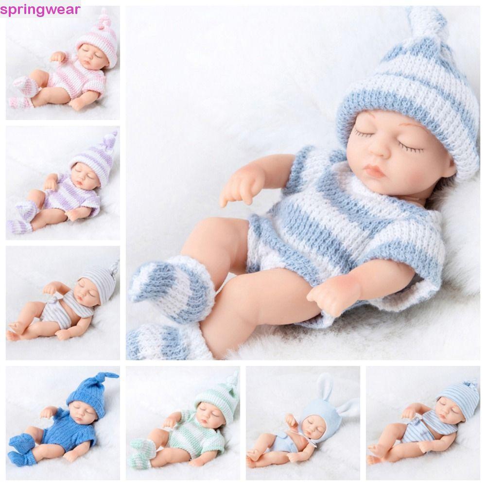 SPRINGWEAR Bé Sơ Sinh Búp Bê, Cảm Ứng Mềm Mại Mini Bé Sơ Sinh Búp Bê, Búp Bê Bé Thật Như Thật Silico