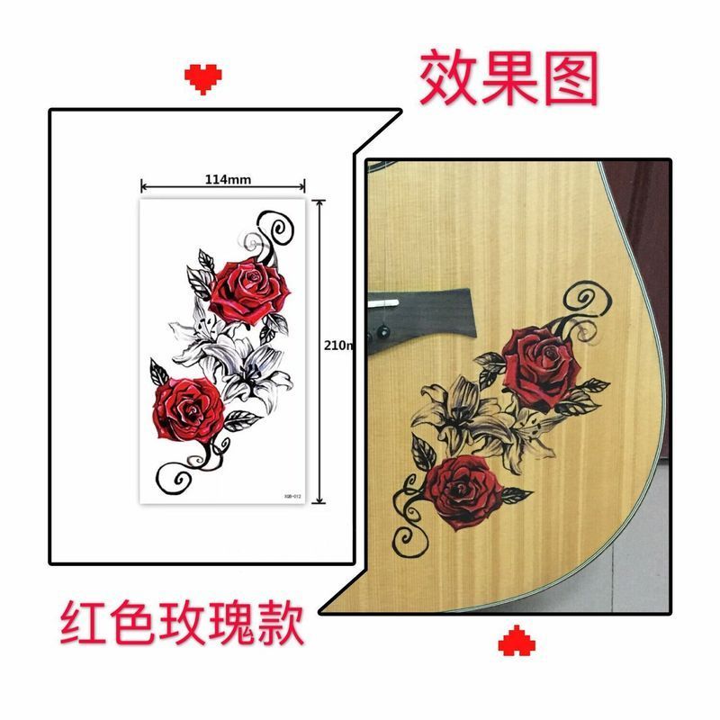 Bảng Đàn Guitar Dán Phim Đề Can Influencer Acoustic Guitar Panel Graffiti Độc Đáo Trang Trí Đề Can C