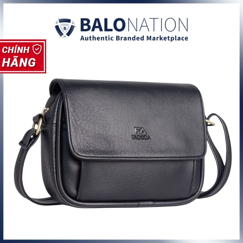 [CHÍNH HÃNG] Túi đeo chéo da FADODA FN22 nhỏ gọn, nhiều ngăn - Vintage, chống thấm nước, không bong 