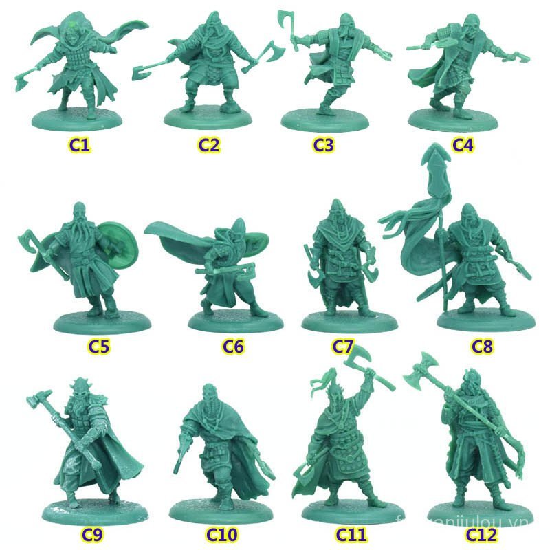 Board Game Model A Song of Ice and Fire Ancient Heroes Character 1: 48 Ancient Soldiers Cyan C1 5FN5