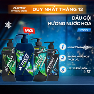   MỚI  Dầu Gội Nam XMen 630g 650g Amazon Vegas Wood Fire - Mùi Hương Nam Tính Sạch Sâu Lưu Hương 12H 