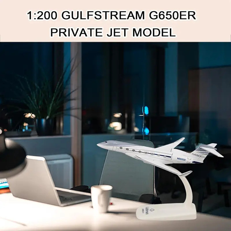 FZGulfstream G650ER Tỉ lệ 1: 200 Die-Cast Metal Business Jet G-650 Mô hình bản sao máy bay Màn hình 