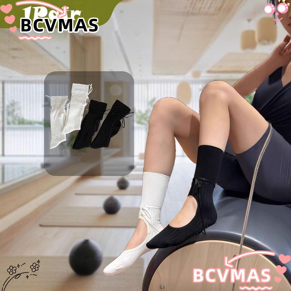 Tất tập Yoga BCVMAS, Tất Pilates thấm mồ hôi bằng vải Cotton, Tất chống trượt thông thường Harajuku 