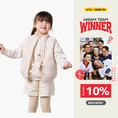 Áo Phao Gile Bé YODY Aó Phao Kid Lót Lông, Cổ Dựng Chần Sóng Ngang TRA - KCPJ25F005