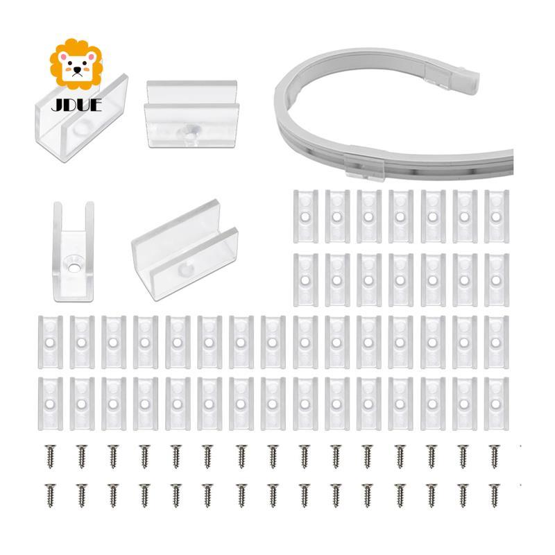 Dây Đèn Neon Gắn Chân Đế, 100 Chiếc Đèn Neon Lắp Đặt Cố Định Kẹp Phụ Kiện Cho 6x12mm LED Neon Flex S