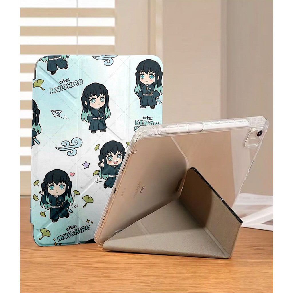 Demon Slayer MUICHRIO Ốp bảo vệ gập chữ Y cho iPad cho Air 4/5/6/7/8 M3 M4 A16, Pro 11 M4  Chống sốc