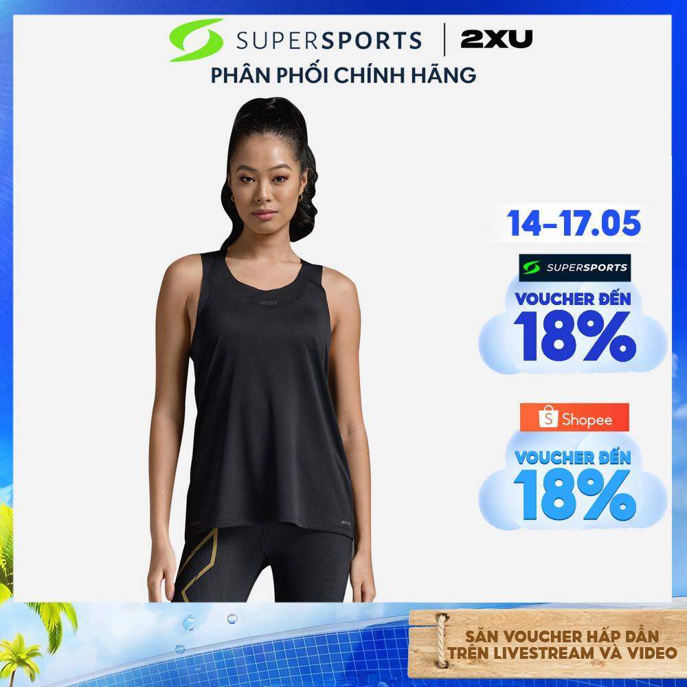 Áo Ba Lỗ Nữ 2XU Light Speed Tech Singlet - Đen - WR7153a-BLK/BRF