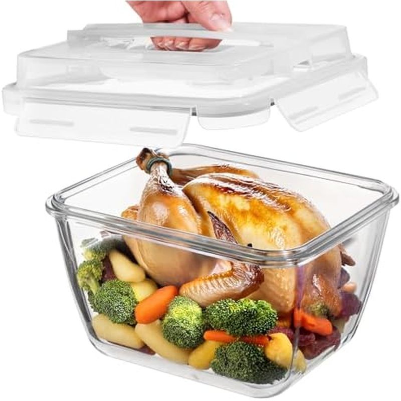 ds - Leakproof, BPA-Free Large Meal Prep Container Ideal for Roasting Turkey, Store Leftover - Micro