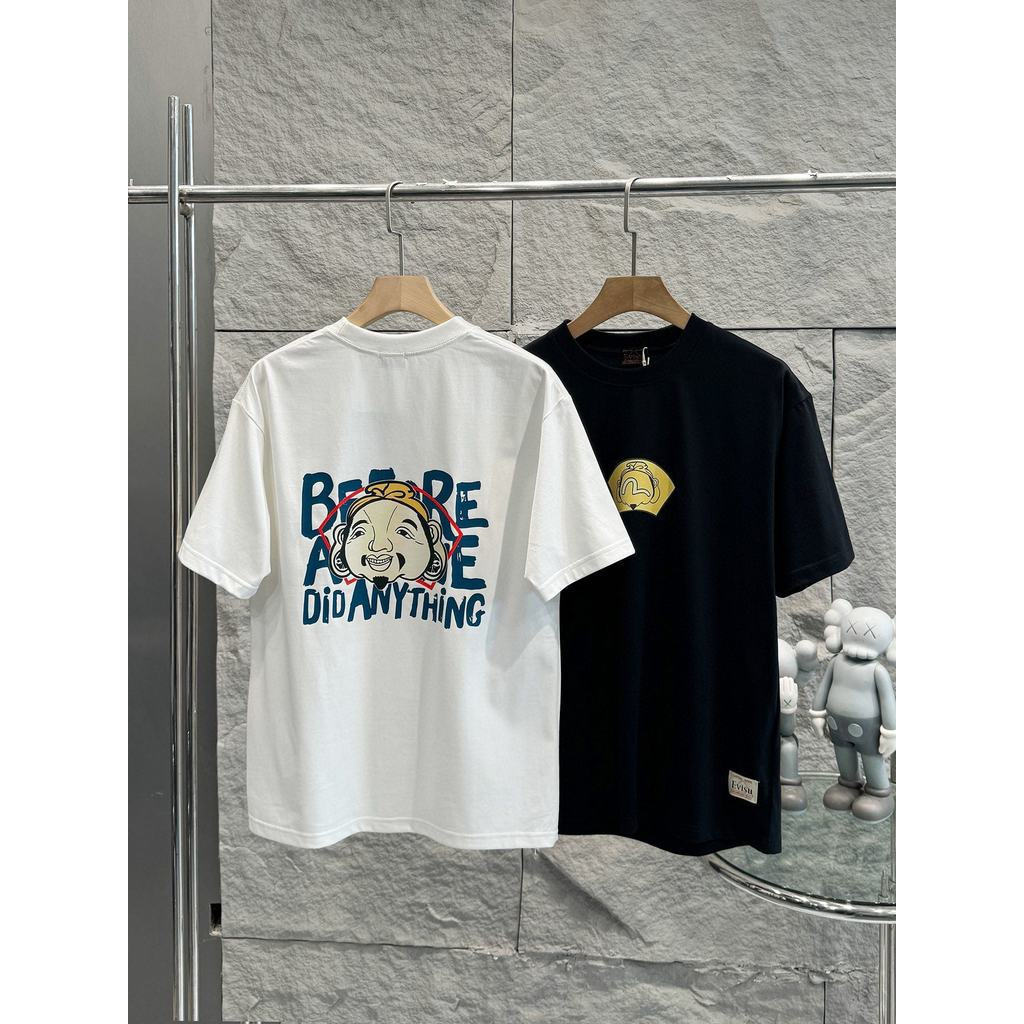 EVISU / God of Fortune 2026 Áo thun ngắn tay cổ tròn dành cho cặp đôi Áo thun nam mùa hè có đáy Áo s