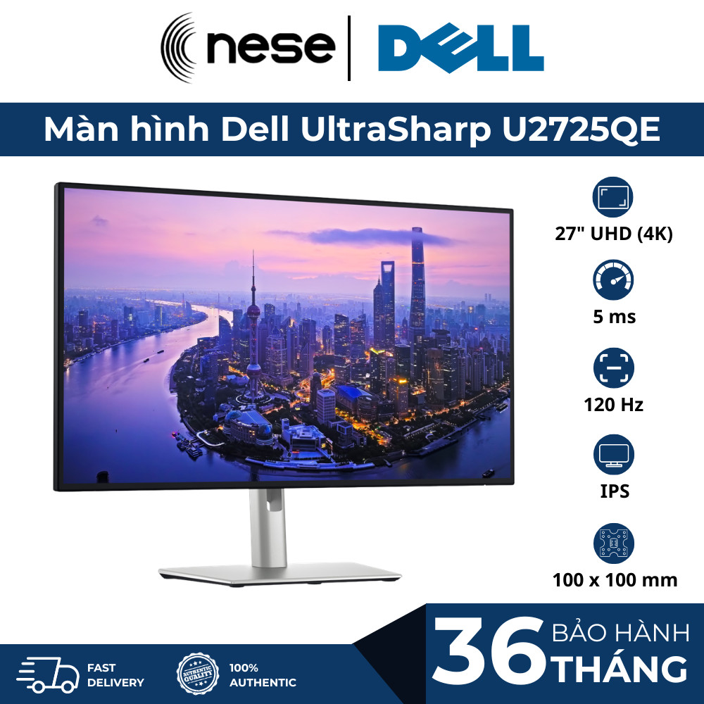 Màn hình DELL UltraSharp U2725QE 27inch (4K UHD/IPS Black/120hz/5ms/Delta E <1.5) - Hàng chính hãng