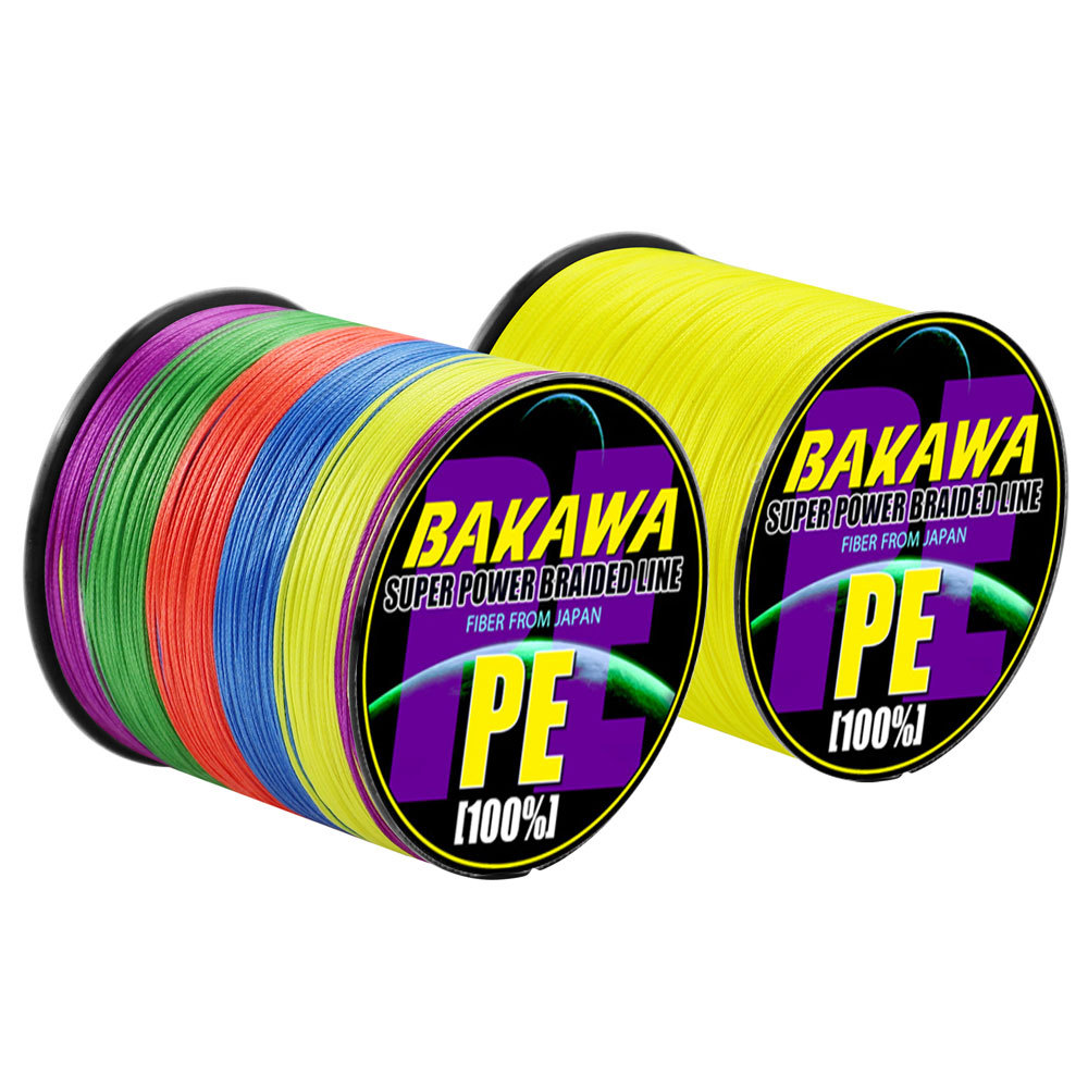BAKAWA 500M 8X PE Dây Câu Bện Dây Câu Cá Bền 100% PE Dây Bện Dây Câu Công Cụ 100% PE Dây Bện Nước Mặ