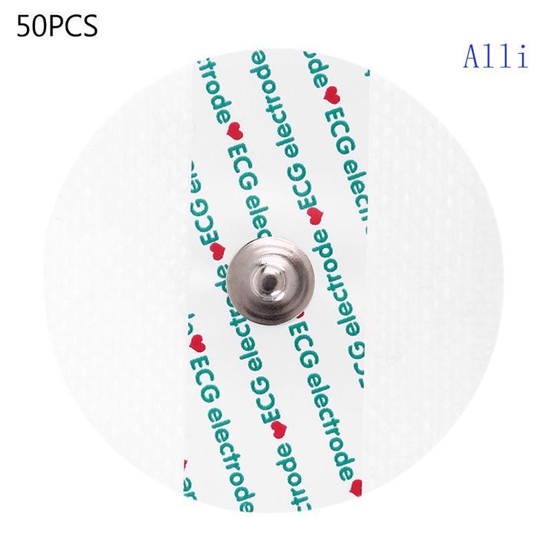 Alli 50 Miếng Điện Cực ECG EKG Màn Hình Trái Tim Miếng Điện Cực Dùng Một Lần Điện Cực Không Dệt Cho 