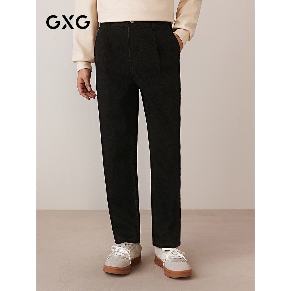 G GXG Nam Màu Đen Kết Cấu Vải Jeans Mùa Xuân Mềm G24X053031