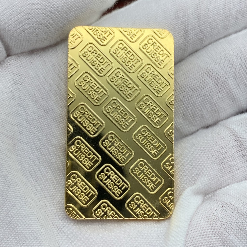 Swiss Bank Gold Bar Lưu Niệm 1 Ounce Hình Đặc Biệt Vàng Cứng Bộ Sưu Tập Bên Ngoài Thủ Công Vuông Mạ 