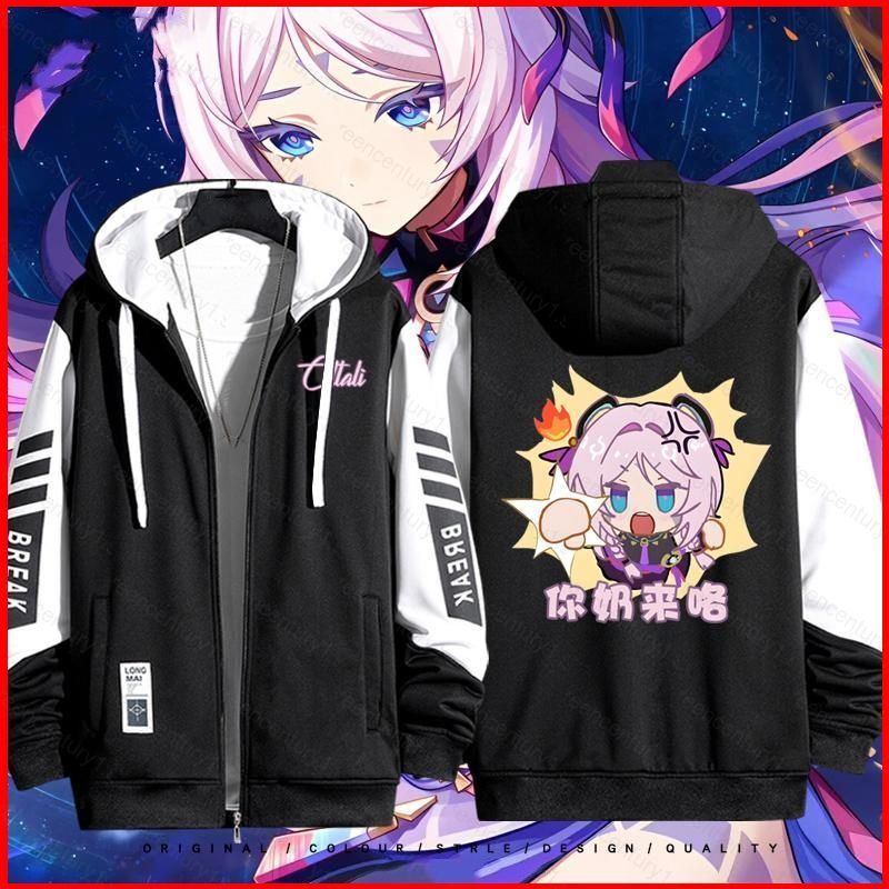GC1 Genshin Impact Citlali anime Dây Kéo Áo Khoác Áo Unisex Top GC1