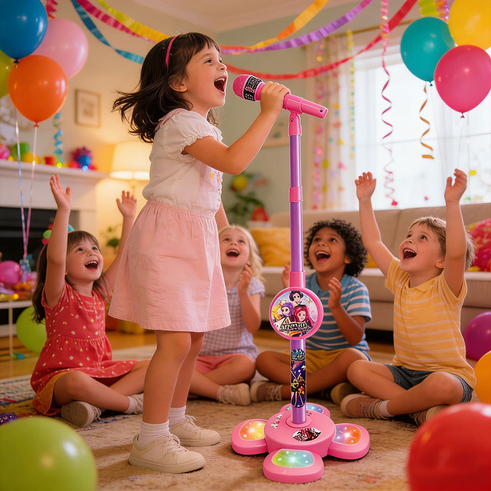 KPOP Demon Hunters Music Microphone – Kids Toy Light-Up Singing Gift