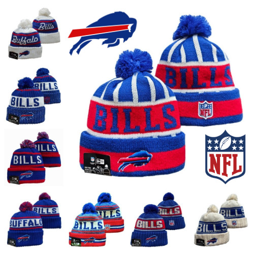 Mũ NFL Buffalo Bills Ấm Áp với Màu Xanh, Đỏ và Trắng