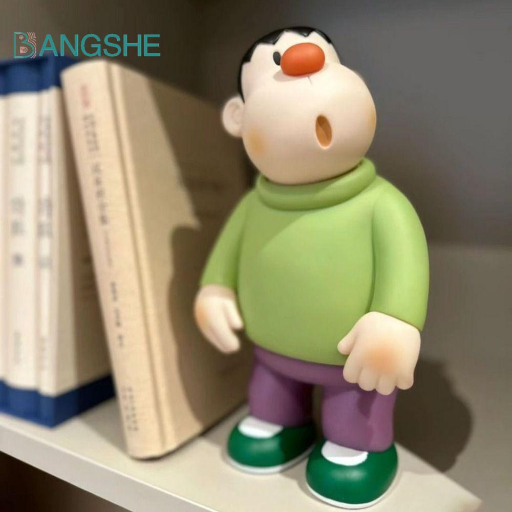 BANGSHE Fat Tiger Đồ chơi nhân vật hành động, Đầu cong Fat Tiger Q Phiên bản Crayon Shin-chan Hình, 