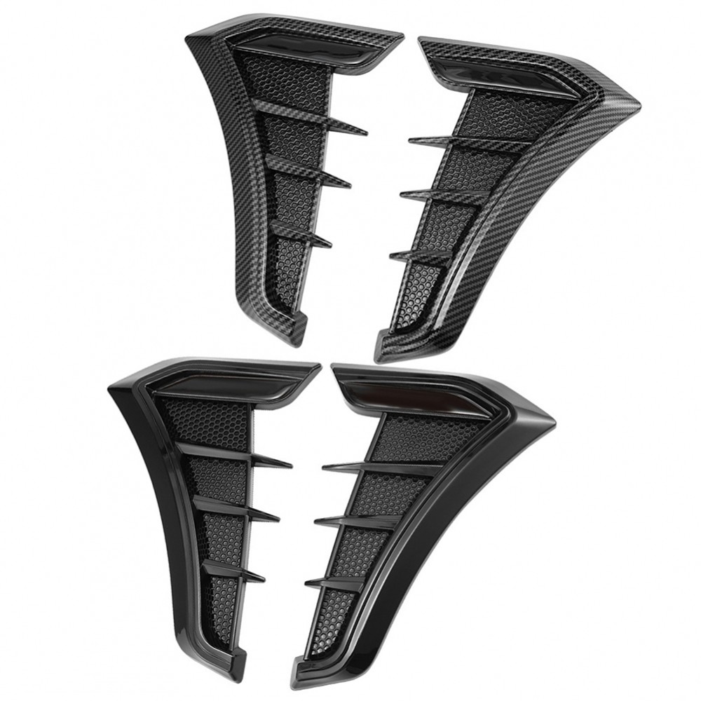 Custom Fit Carbon Black Air Intake Hole Grille Sticker Covers for Cars