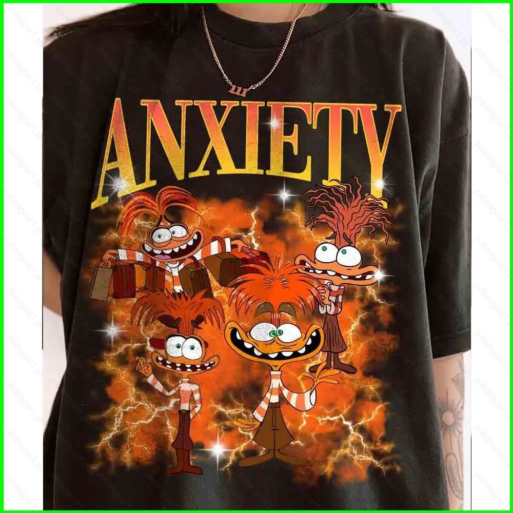 Áo thun cotton dày Inside Out - SADNESS ENVY ANXIETY | BY1