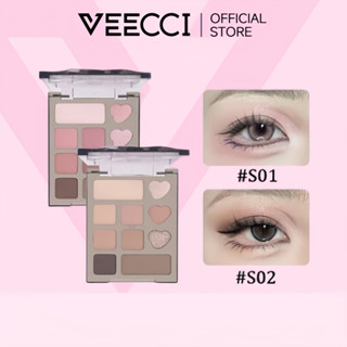  VEECCI Bảng Phấn Mắt 10 Ô Bảng Phấn Mắt Hồng Nhũ Lâu Dài Trang Năng Mịn Dễ Tán MINI 4.2g 