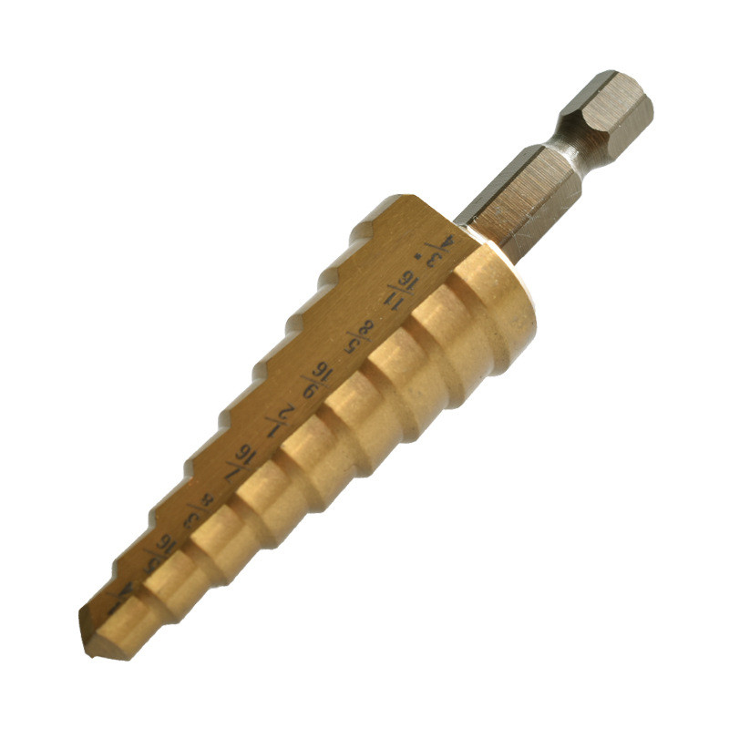 A.Hex Shank Step Drill Bit Inch Metal Hole Saw Bit Set Thép Tốc Độ Cao Chùa Bit NDTM