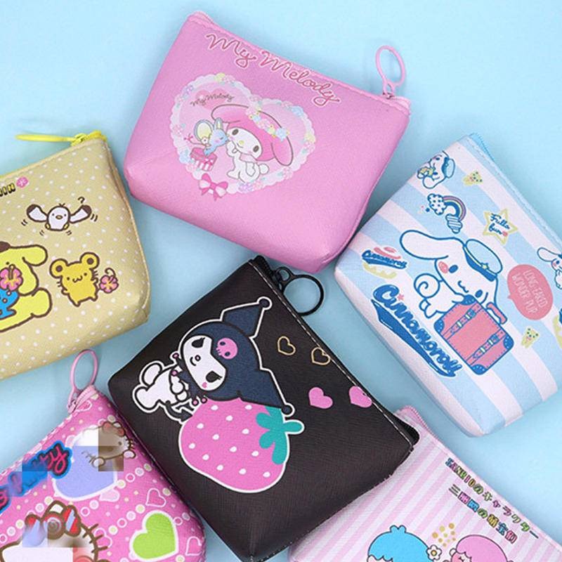 OC8 Sanrio Ví Đựng Tiền Xu Trẻ Em Sang Trọng Ví Đựng Tiền Xu Sáng Tạo Móc Khóa Tiền Xu mymelody Kuro