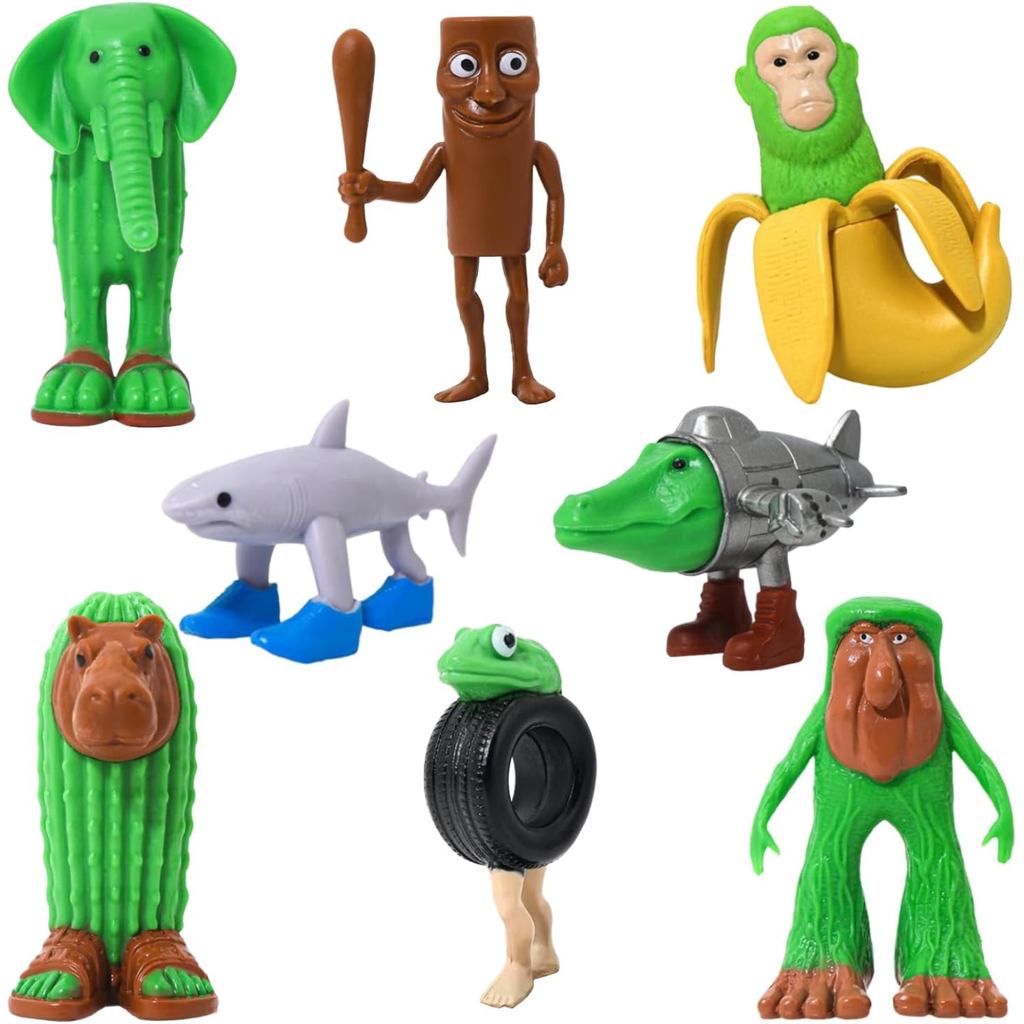 Xgmadiles Đồ chơi Brainrot Ý, Nhân vật hành động Talalero Tralalala, 8 CÁI Brainrot Meme Shark Nhân 