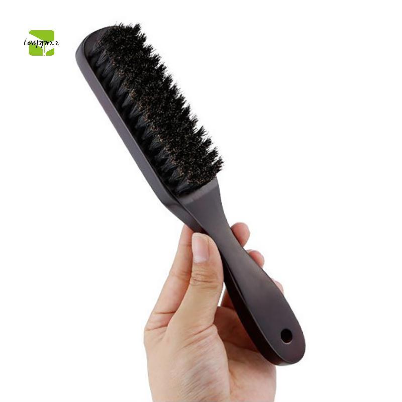 Tooppnn Bàn chải tóc gỗ xử lý heo rừng lông beardb tạo kiểu tóc Detangling thẳng nâu heo rừng lông m