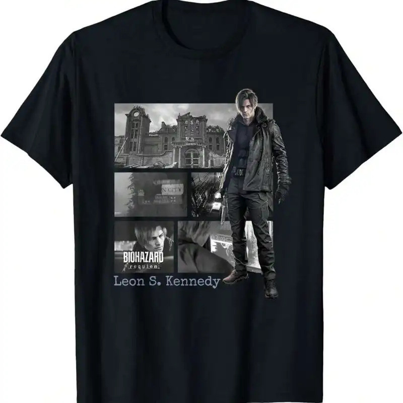NóngÁo thun chơi game BIOHAZARD Leon S Kennedy Có nhiều màu sắc.