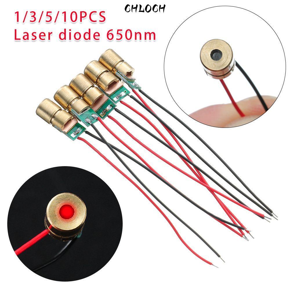 CHLOCH 1 / 3 / 5 / 10pc Điốt Laser Bán chạy 5 triệu watt Đầu Đồng 650nm 6mm 3V