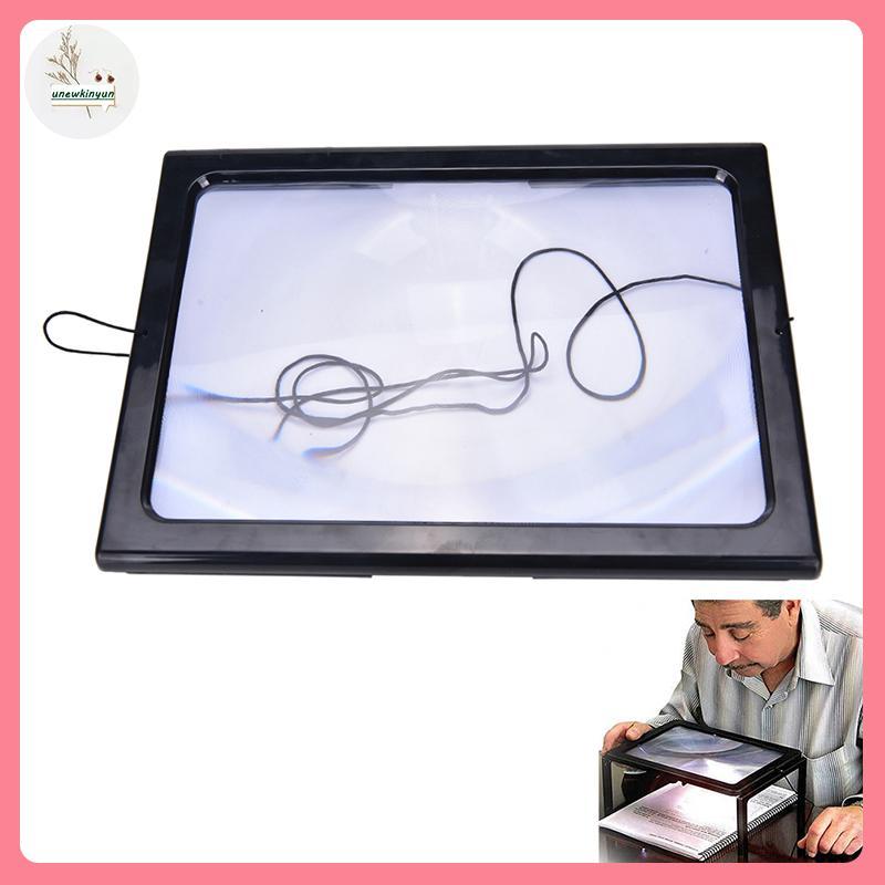 UU Large A4 Page Hands Free 3x Kính lúp có đèn LED đọc sách, VN