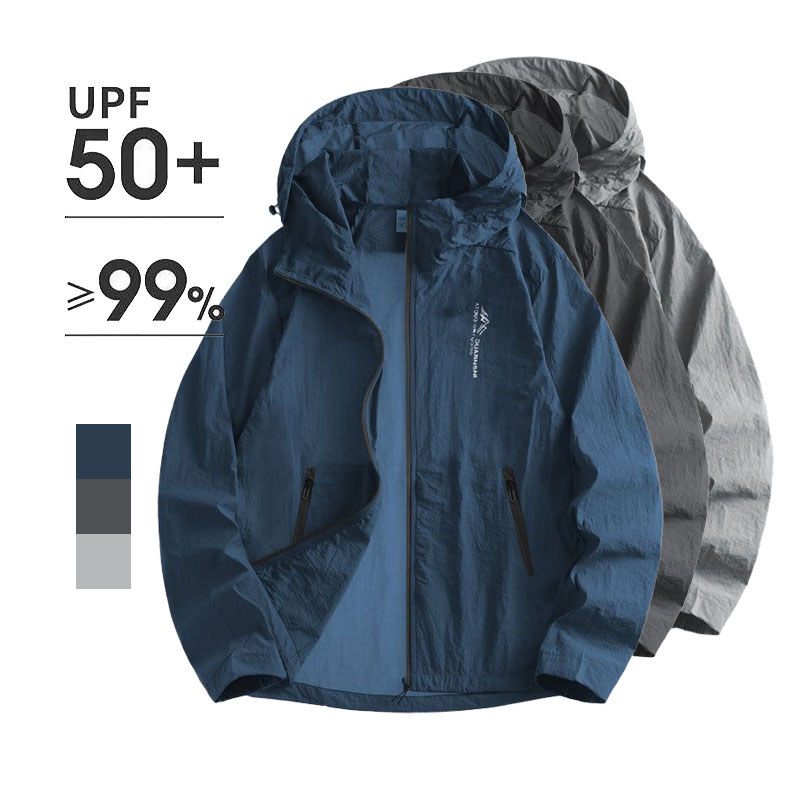 Đi Bộ Đường Dài Jaket Slim Fit Áo Gió Unisex Chống Nắng Thể Thao Chạy Bộ Jaket Dây Kéo Áo Khoác Nam 