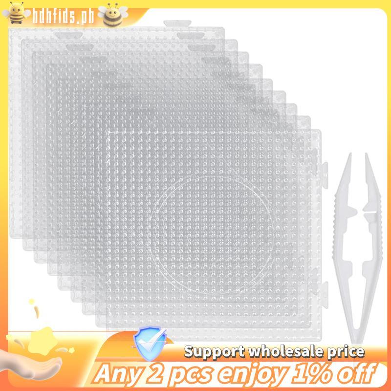 -Fuse Beads Pegboards, Pegboard hạt nhựa lớn, Square Peg Fuse Melty Beads Boards Kit cho DIY Craft B
