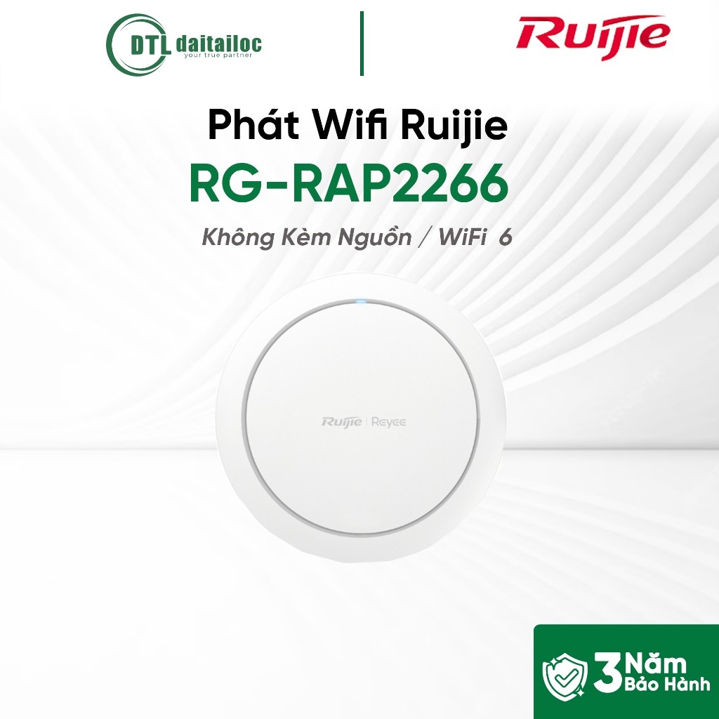 Phát Wifi Ruijie RG-RAP2266 (Không Kèm Nguồn) wifi 6 | Chính Hãng | Bảo Hành 36 Tháng