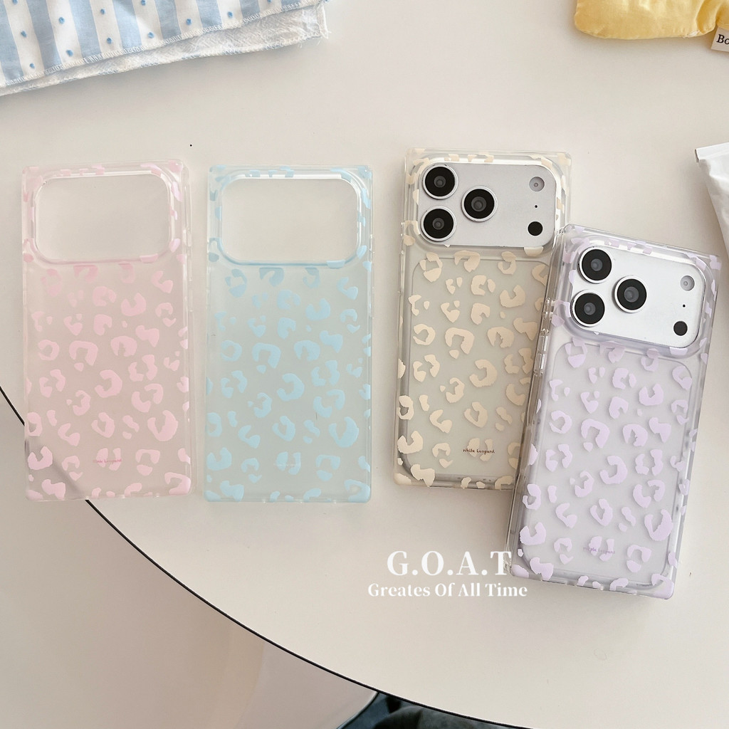 G.O.A.T Vỏ in hình con báo màu vuông Tương thích cho iPhone 17 pro max iPhone 17 16 15 pro iPhone 17
