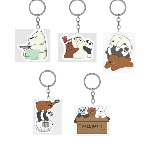 Móc khoá We Are Bears Chúng Tôi Đơn Giản Là Gấu dễ thương, đáng yêu dành tặng cho người thân gia đìn