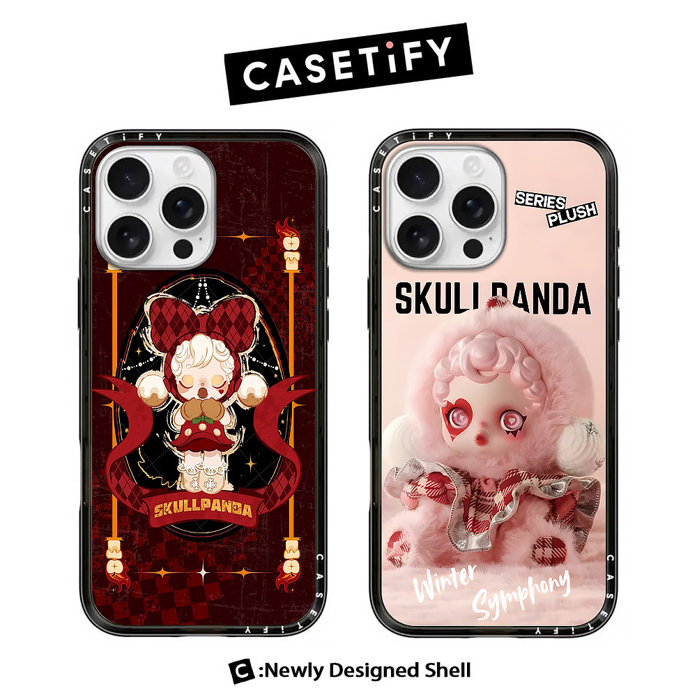 CASETiFY SKULLPANDA Series 3 Acrylic Mới Có Từ Tính Cho IPhone 17 Pro Max / 17 16 15 14 13 Pro Max V