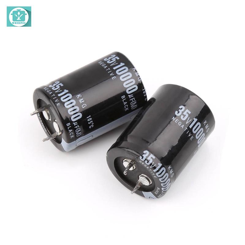 Woedpez 2Pack 35V 10000uF Nhôm Tụ Lọc Tụ Điện 25x40mm