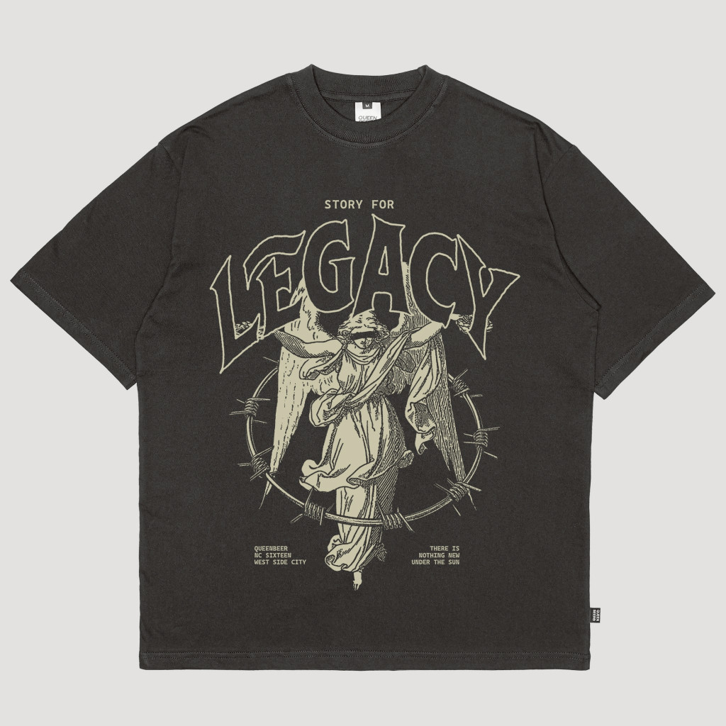 Áo thun Queenbeer - Athens màu xám đậm