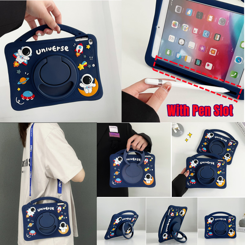 Dành Cho Xiaomi Mi Pad 6 11 6S Pro 12.4 5 11 '' pad5 Pro 2021 360 ​​Độ phi hành gia có khe cắm bút V